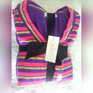 Intimate Essential Fleece 2 Pcs Purple Striped Pajama Loungewear Size Large New